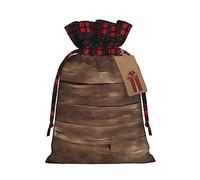 1 bolsa de mano rústica de madera de granero antiguo, material duradero, 21 x 30 cm, con cordón para regalo elegante de Halloween