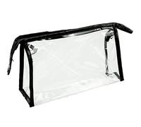 1 bolsa de maquillaje transparente, bolsa de aseo impermeable con cremallera, bolsa organizadora de cosméticos de vinilo, bolsa de viaje transparente de PVC para mujeres en vacaciones