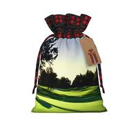 1 bolsa de Navidad con cordón para campo de golf, 4.7 x 6.9 pulgadas, bolsa robusta para regalos y artículos esenciales de uso diario