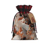 1 bolsa de regalo con cordón de Navidad con textura de mármol, 11,9 x 17,5 cm, para regalar en fiestas de vacaciones