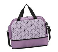 1. Bolsa de viaje ligera y plegable para mujeres y niñas, gimnasio, fin de semana, para llevar al hombro, bolsa de hombro para regalos, Purple, Mass Beauty