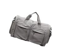1. Bolsa de viaje plegable de tela Oxford ligera con almacenamiento expandible para viajes de fin de semana, bolsa organizadora de viaje multifuncional, Gray, Mass Beauty