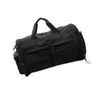 1. Bolsa de viaje plegable de tela Oxford ligera con almacenamiento expandible para viajes de fin de semana, bolsa organizadora de viaje multifuncional, Black, Mass Beauty