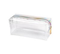 1 bolsa de viaje transparente para maquillaje, bolsa de aseo transparente para mujeres, niñas o niños, organizador de bolsas de lavado, soporte impermeable para brochas de maquillaje y cosméticos,