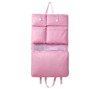 1 Bolsa organizadora de Maquillaje de Viaje de Moda con Compartimento for el Cuidado de la Piel y Almacenamiento de Ropa con diseño de Cremallera Colgante.(Pink)