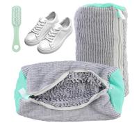 1 bolsa para lavar zapatos para lavadora, color gris, bolsa de protección múltiple para todos los tipos y tamaños de zapatos, protege tanto los zapatos como la lavadora