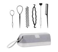1 bolsa para secador de pelo, 6 herramientas para peinar el cabello, bolsa de almacenamiento para secador de pelo, bolsa de almacenamiento portátil de viaje, bolsa de almacenamiento con asa, bolsa