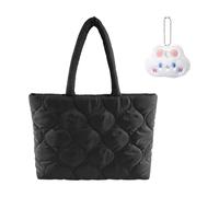 1 Bolso Bandolera Negro Y 1 Cole Conejo Blanco, Bolso Bandolera Gran Capacidad, Bolso Bandolera Sencillo, Bolso Bandolera Mujer, Complementos De Viaje