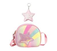 1 Bolso Bandolera Rosa Para Niños, 1 Cole De Estrella, Bandolera Con Correa Ajustable Para El Hombro, Bonito Bolso De Dibujos Animados, Adecuado Para Salir Y Viajar.