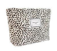 1 bolso blanco para cosméticos Leo, estampado de leopardo, maquillaje, estampado de leopardo, cesta de la compra, bolsa de maquillaje, bolsa de maquillaje, bolsa de maquillaje para mujer, bolso de