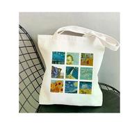 (1) Bolso de hombro grande para mujer con diseño de pintura al óleo de Van Gogh, estilo Harajuku.