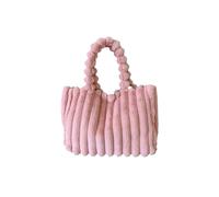 1 bolso de mano gran capacidad, moda for estudiantes, viaje sencillo felpa(Pink)