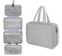 1 Bolso de Mano Plegable Grande e Impermeable, Organizador Maquillaje y cosméticos for Viajes, Estuche for Suministros baño para Viajes Y Salidas(Four-Grey)