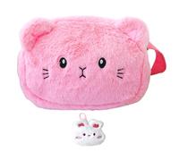 1 Bolso De Peluche con Forma De Gato Y 1 Cole De Conejo, Lindo Bolso De Hombro Estilo Princesa, Billetera Práctica Y Portátil, Adecuado para Compras, Escuela, Viajes Y Otras Escenas.