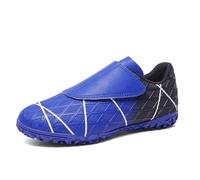 1-Botas de Fútbol Ligeras para Niños con Cierre de Diseño Caña para Entrenamiento Deportivo y Competición TF (Blue2, 12-12.5 Years)