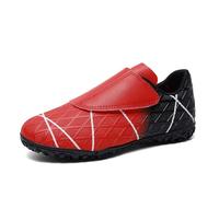 1-Botas de Fútbol Ligeras para Niños con Cierre de Diseño Caña para Entrenamiento Deportivo y Competición TF (Red, 10-10.5 Years)