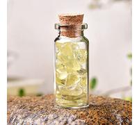 1 botella de cristal natural para decoración del hogar, piedras pulidas naturales, regalos de cumpleaños, citrino, 80 x 22 mm