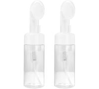 1 botella dispensadora de espuma de plástico vacía transparente, botellas de espuma recargables, dispensador de jabón, botellas con bomba de jabón con cepillo de gel para limpieza de viajes, 200 ml