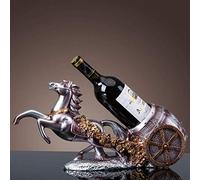1 botella, estante de vino creativo para decoración de sala de estar, gabinete de vino, soporte de exhibición para el hogar, bar, soporte de vino (color: plata)
