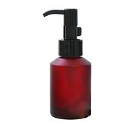 1 botella vacía de vidrio esmerilado ámbar recargable de 60 ml con frasco de bomba, dispensador de crema cosmética, frascos dispensadores de loción, contenedor de almacenamiento para aceites