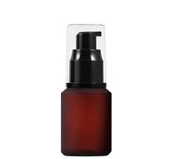 1 botella vacía de vidrio esmerilado de 30 ml, con tapa transparente, para emulsión y esencia, recargable, portátil, duradero, para viajes, vacaciones, vida diaria