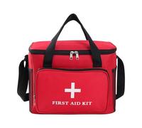 1 Botiquin de Primeros Auxilios Kit Emergencia con Correa para el Hombro Kit Supervivencia Kit Primeros Auxilios Muy Adecuado para Viajes, Senderismo y Uso Médico y Uso Doméstico y Enfermería (Rojo)