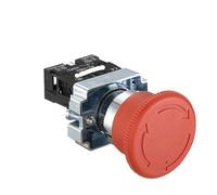 1 Botón de reinicio automático con cabezal de parada de emergencia, perilla de 22 mm, arranque por llave, encendido por avance lento,(XB2-BS542 stop)