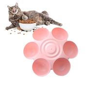 1 Bowl para mascotas múltiple, diseño de gato con forma lenta, tazón de animales con forma de flor | 6-Meal Kitten Food Dish | Easy to Clean Flower Petals Design Bowls for Indoor Cats - Promotes