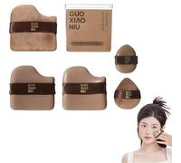 1 Box of 6PCS Guo Xiao Niu Makeup Puff, Guo Xiao Niu Cushion Foundation Puff, For Natural And Easy Makeup Soft Long-Lasting, Mini Powder Pu ff Collection (1PCS)