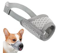 1 bozal para perro, bozal de malla suave para perros pequeños, medianos y grandes, chihuahua, caniches, beagle, perro salchicha, corgis, labrador, dorado, bozal para cachorros para morder, masticar,