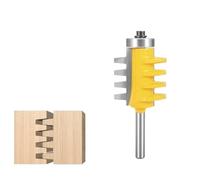 1 broca for enrutador de unión de pegamento de dedo, vástago de 6 mm, 1/4 de pulgada, 8 mm, 12 mm, 1/2 pulgada, cortador de fresado reversible for carpintería con unión de dedo de carburo de tungsteno