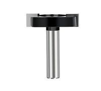 1 broca for fresadora de superficies madera, vástago 1/2 pulgada, for aplanar tableros, 2, 3 o 4 flautas, fresa ranurar en forma T for(2 flute)