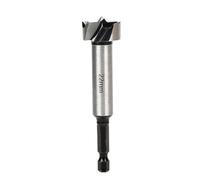 1 broca Forstner de 22 mm, vástago hexagonal de 1/4 pulgadas, acero al carbono, para madera, MDF, fabricación de muebles