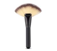 1 brocha grande grande para la parte superior del abanico, herramientas de maquillaje, brocha de cabeza de abanico, brocha para contorno de contorno, colorete, sombra de ojos, nariz y manchas en polvo