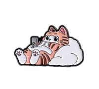1. Broche caprichoso de aleación de metal para uso casual, chaquetas e ideas, broche de moda para gatos, talla única, como se describe
