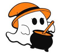 1. Broche de aleación de calabaza con espectros de Halloween para fiestas, disfraces, decoraciones de Halloween, espectres de calabaza, talla única, como se describe