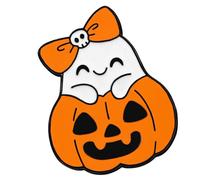1. Broche de aleación de calabaza con espectros de Halloween para fiestas, disfraces, decoraciones de Halloween, espectres de calabaza, talla única, como se describe