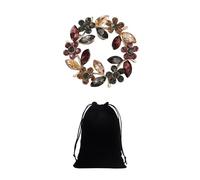 1 broche de flores de cristal viene con 1 bolsa de terciopelo gris. Broches de cristal para guirnaldas, broches vintage, exquisitos alfileres para ropa, corsés elegantes, hebillas de accesorios para