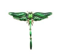 1 broche de libélula de simulación para mujer, ropa de fiesta, broche, suéter, accesorios, broche de 6 x 5,3 cm, 6cmx5.3cm, Metal Joya Madera, zirconia cúbica Ágata Obsidiana