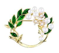 1 broche de lirio de los valles, regalo de flor favorita de la reina Isabel, 4.2x3.5x1cm, Metal