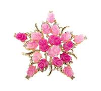1 broche de lujo Pentagram de Rosas con diseño abierto, abrigo decorativo de traje, regalos peculiares de San Valentín que aumentarán el temperamento