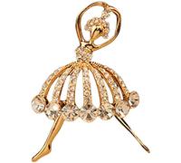 1 broche de mujer con corpiño bonito Ballet Girl Wedding Pin vestido de novia bufandas clip para chal bolso para joyas de mujer adorno regalo de Navidad Fashion Design
