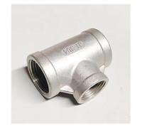 1" BSP To 1-1/4" BSP Female Thread 304 Stainless Reducing Tee 3 Way Connector Pipe Fitting water oil air