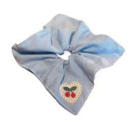 1 bufanda cuadrada de tela hueca cerezo puro con diadema y accesorio for el cabello una dulce para Todo Tipo y Estilo de Cabello(Blue)