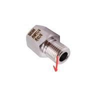 1 buje reductor hexagonal NPT hembra a macho M10 12 1/8 pulgadas, 1/4 pulgadas, 3/8 pulgadas, BSPT NPT hexagonal 304, adaptador de alta presión para manómetro (1l4 BSPT macho)
