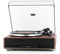 1 BY ONE Tocadiscos HiFi Bluetooth portátil Reproductor de Discos de Vinilo con Cartucho 33/45 RP Reproducción Inalámbrica Altavoces Estéreo Integrados AUX,RCA