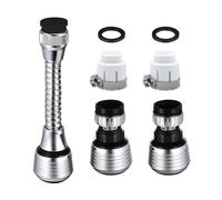 1 Cabezal De Ducha Largo Y 2 Cabezales De Ducha Cortos, Con 2 Adaptadores, Boquilla Para Grifo A Prueba De Salpicaduras, Cabezal Rociador Giratorio Para Grifo, Aireador Para Grifo