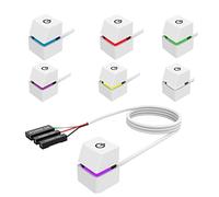1 cable de alimentación para PC con botón de encendido, 2 m de longitud, cable de extensión de botón de encendido y apagado con carcasa blanca LED colorida