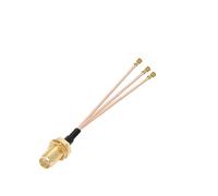 1 cable divisor triple SMA hembra a 3 conectores u.FL MHF a, de extensión antena WiFi RG178 con flexible(RPSMA F to 2x MHF F,20CM)