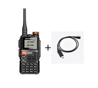 (1 cable USB) UVK6 Walkie Talkie Am FM Radio bidireccional Estación conmutadora Ham Conjunto inalámbrico